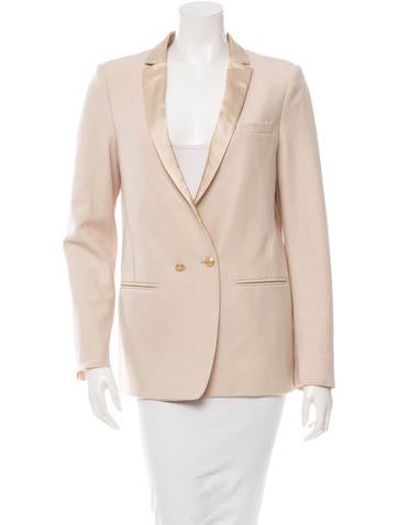 Giada Forte Satin-Trimmed Wool Blazer