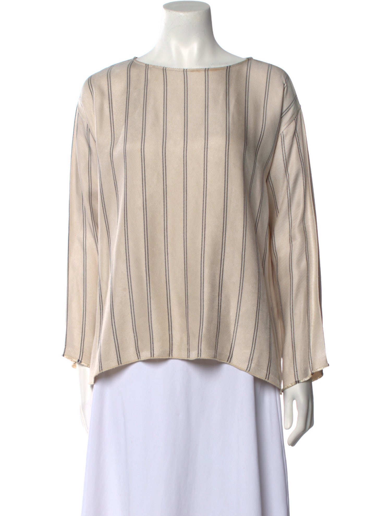 Giada Forte Striped Bateau Neckline Blouse