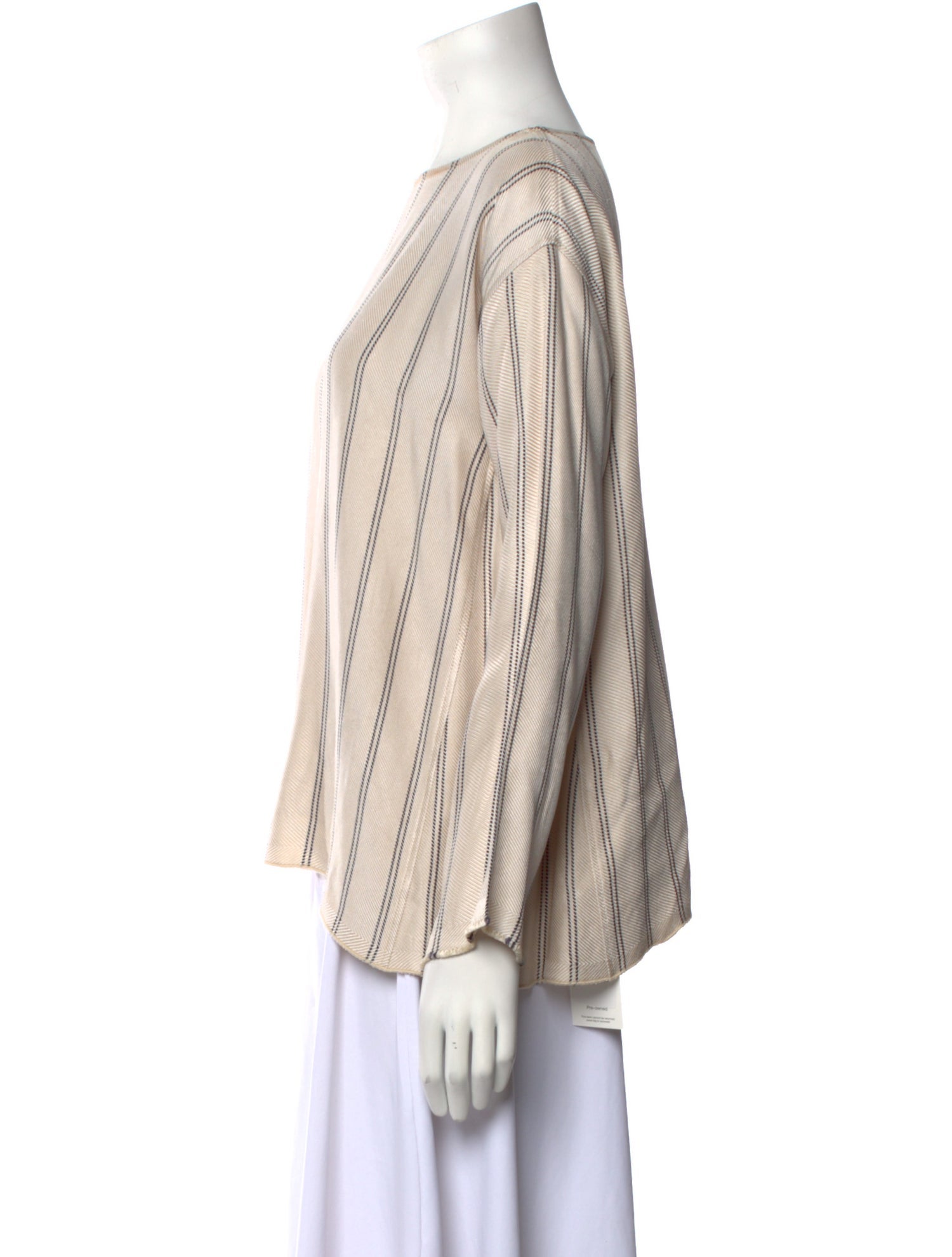 Giada Forte Striped Bateau Neckline Blouse