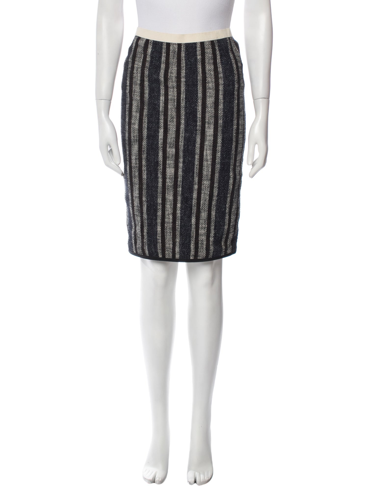 Giada Forte Striped Knee-Length Skirt