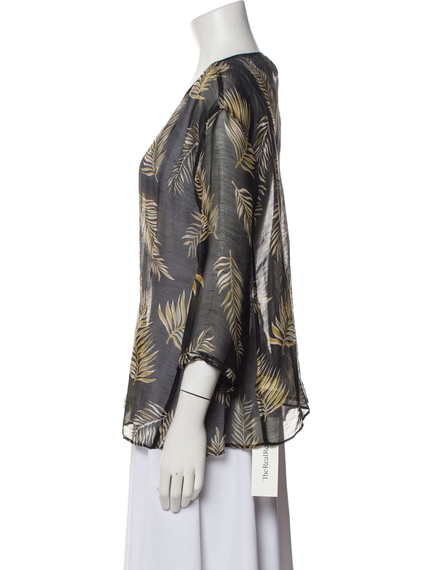 Giada Forte Printed Scoop Neck Blouse