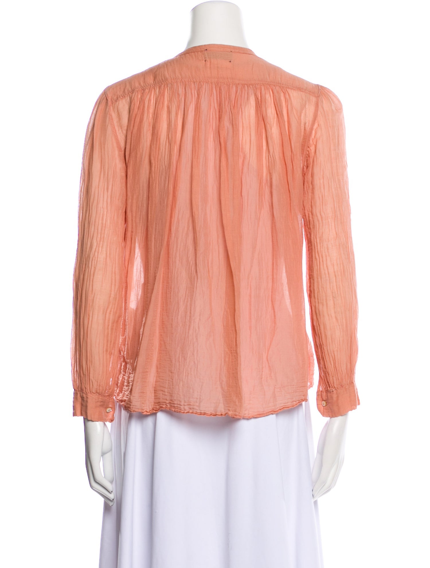 Giada Forte V-Neck Long Sleeve Button-Up Top