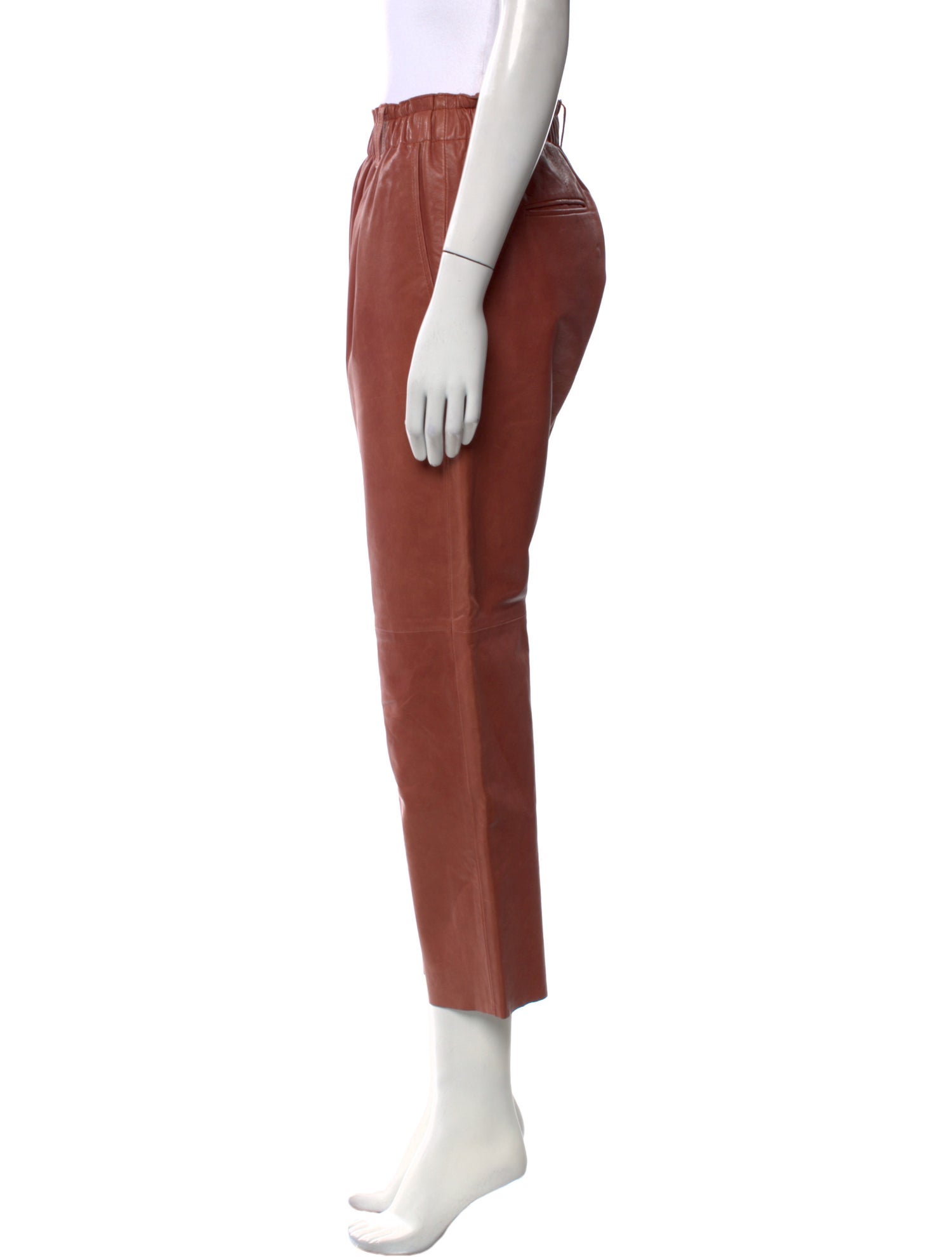 Giada Forte Leather Straight Leg Pants