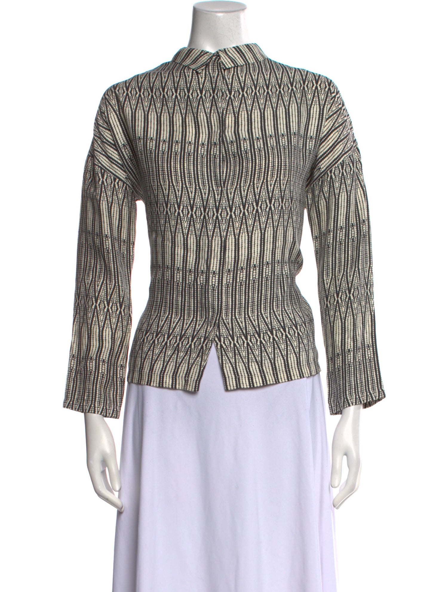 Giada Forte Printed Mock Neck Top