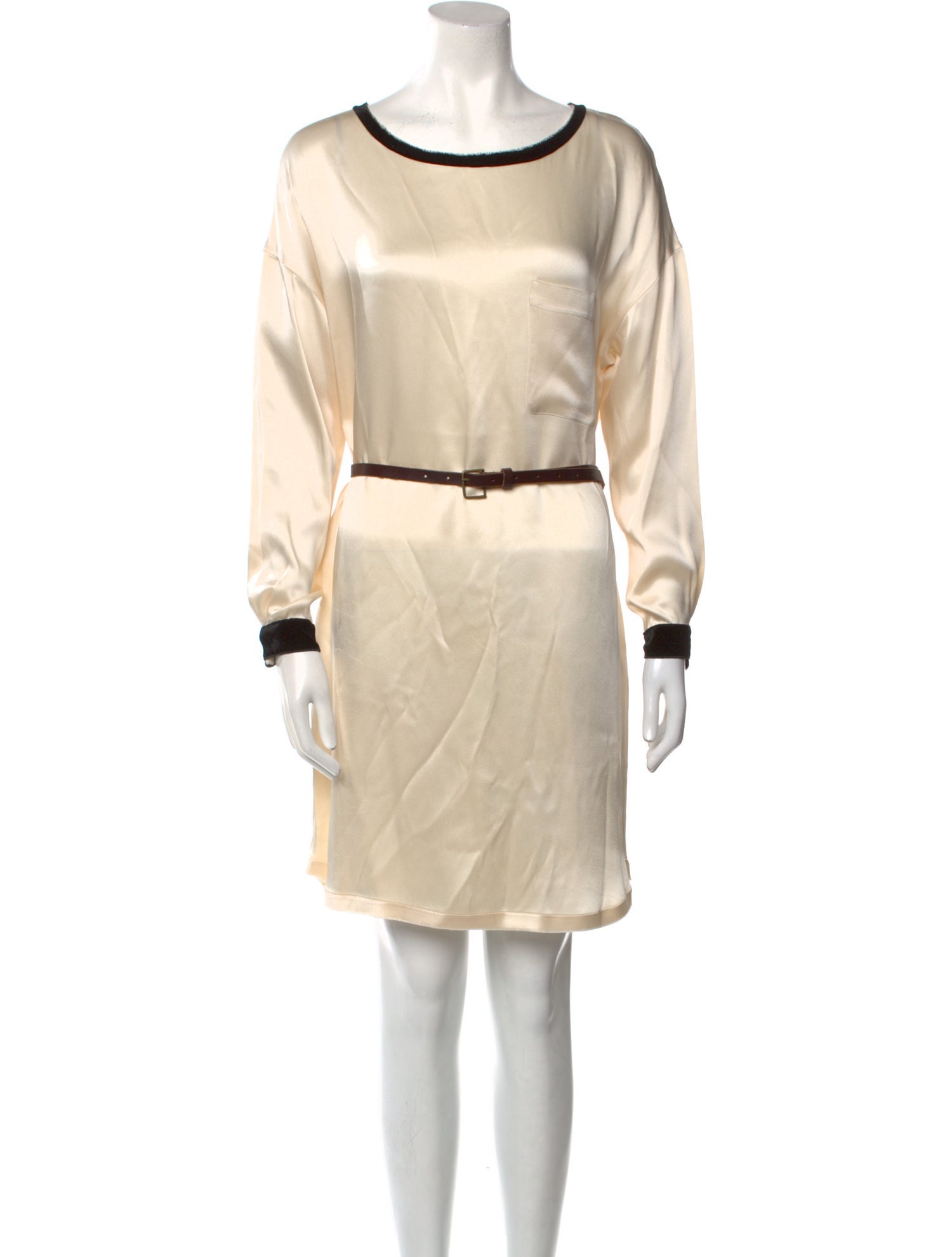 Giada Forte Bateau Neckline Mini Dress