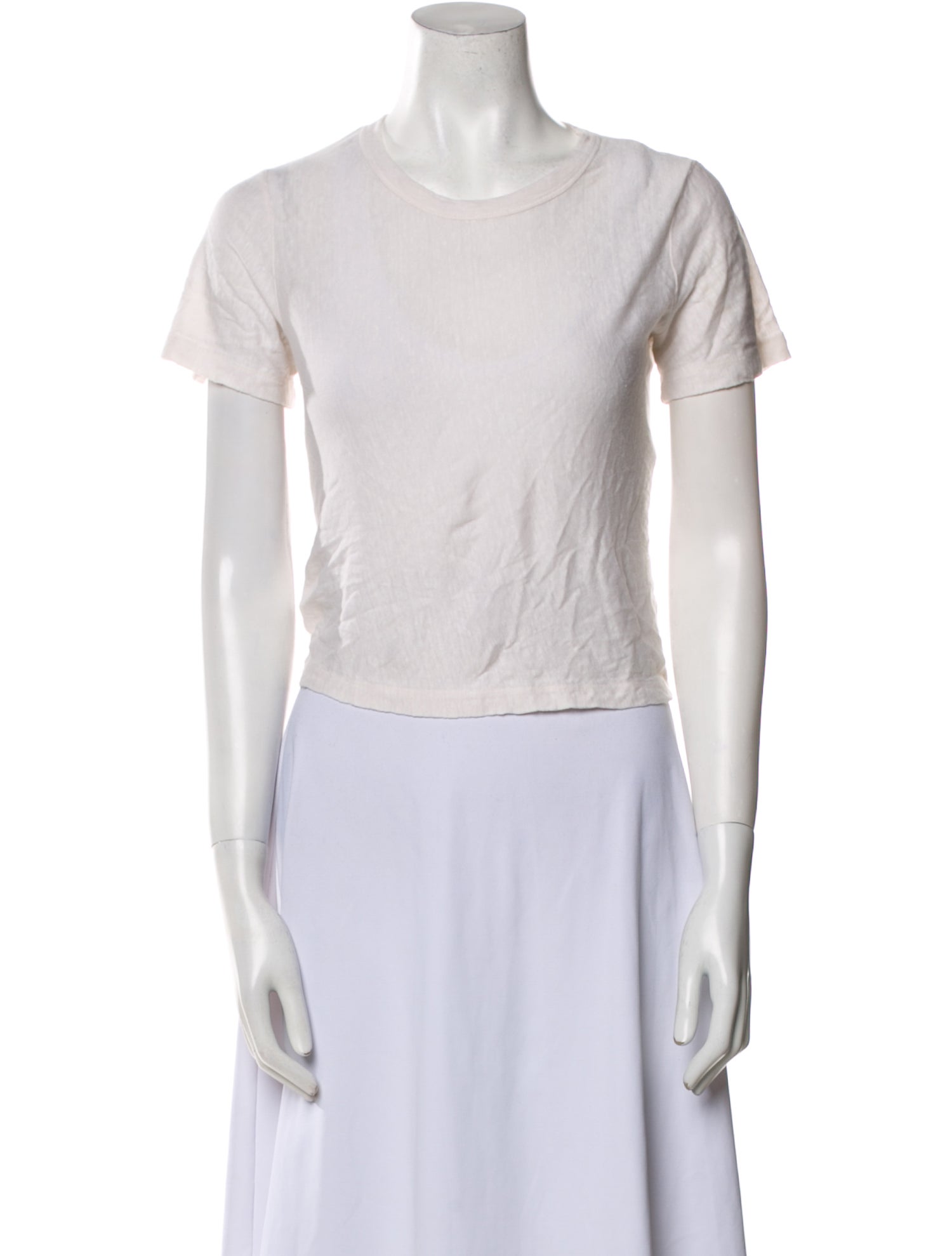 Giada Forte Linen Scoop Neck T-Shirt