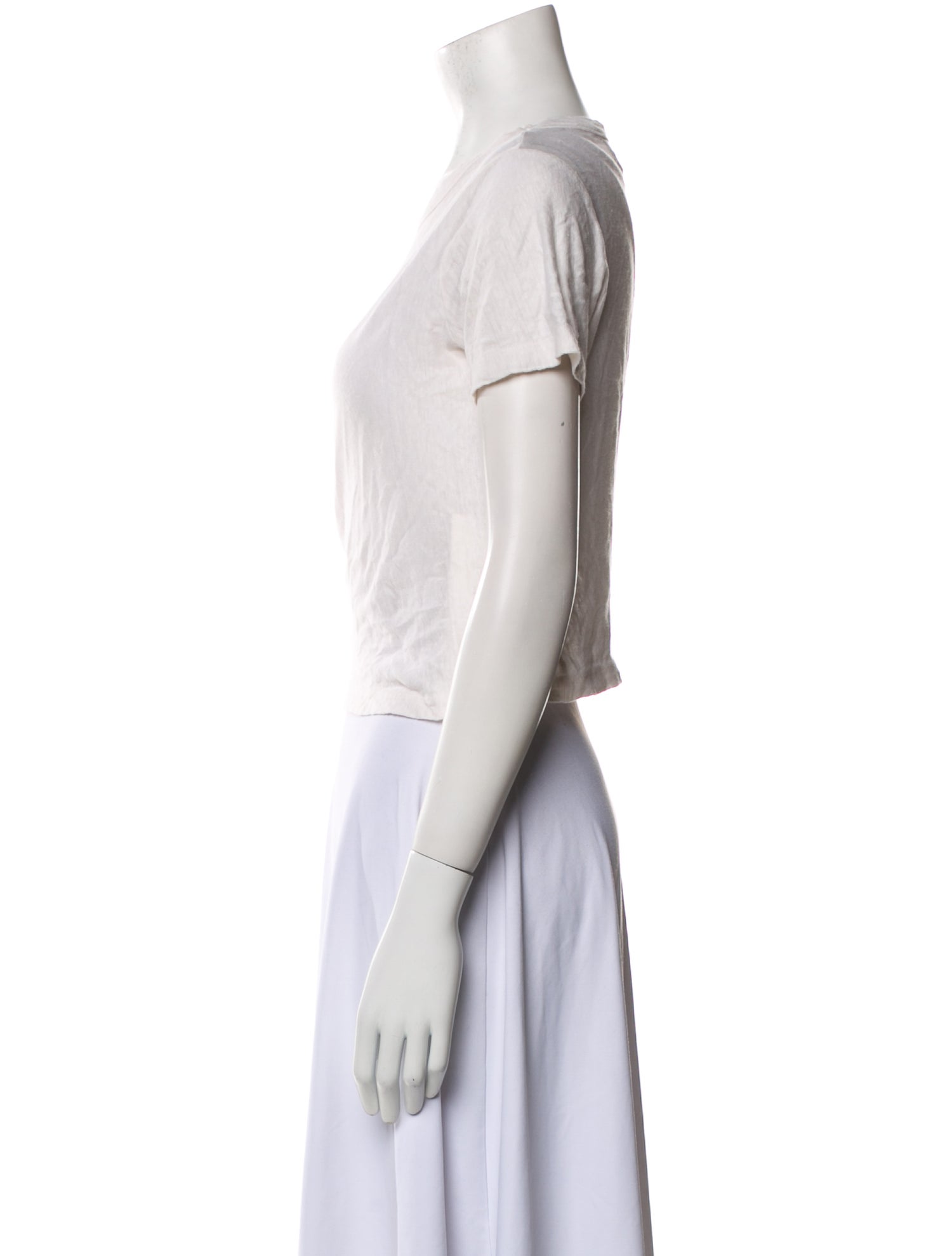 Giada Forte Linen Scoop Neck T-Shirt