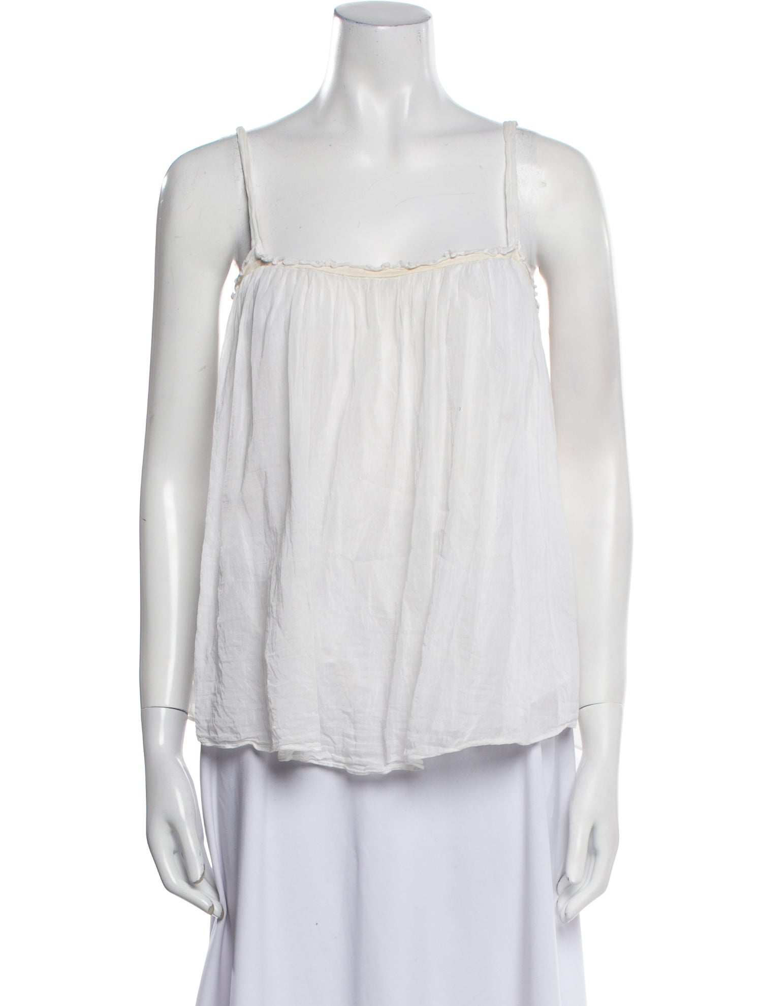 Giada Forte Square Neckline Sleeveless Blouse