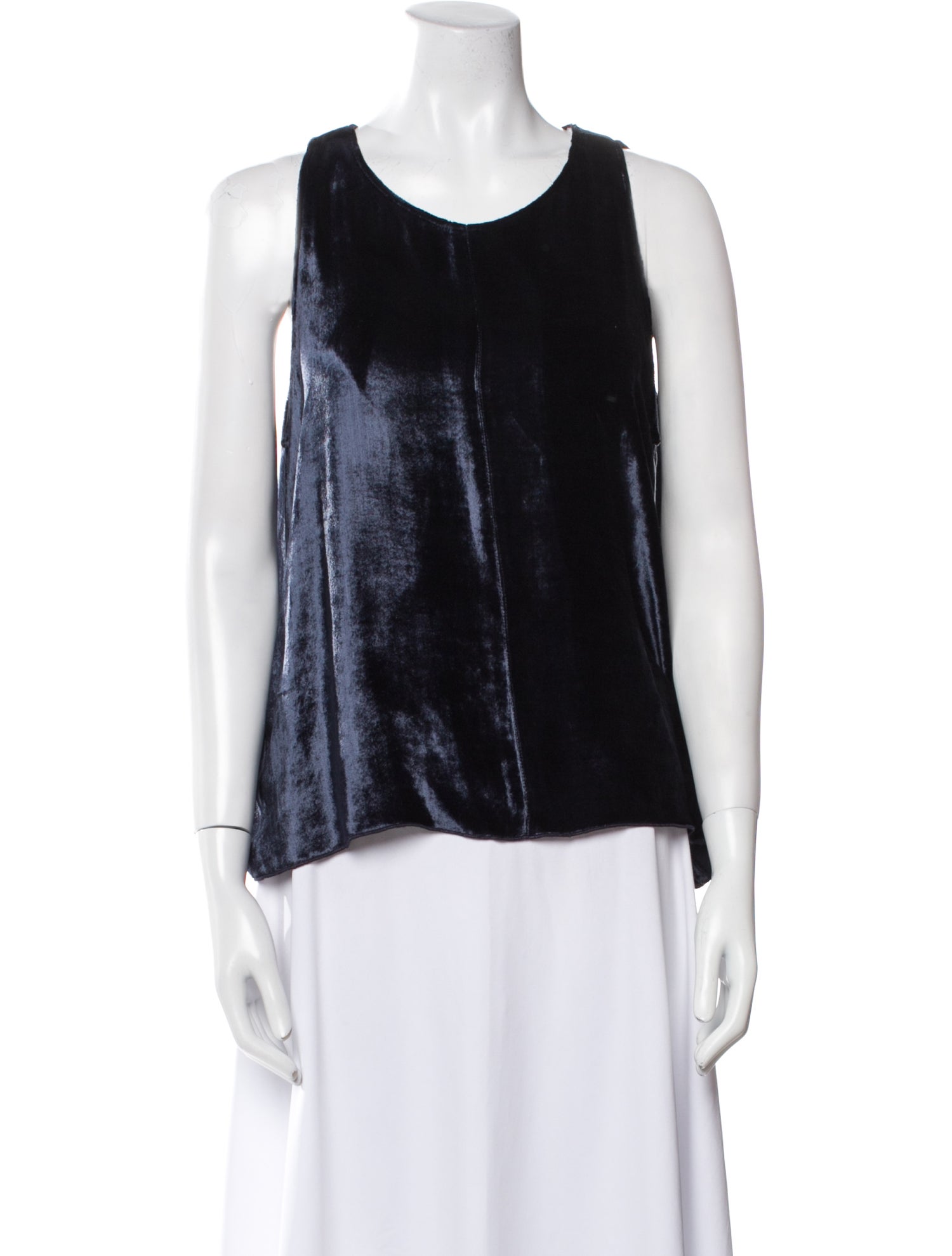 Giada Forte Velvet Scoop Neck Top