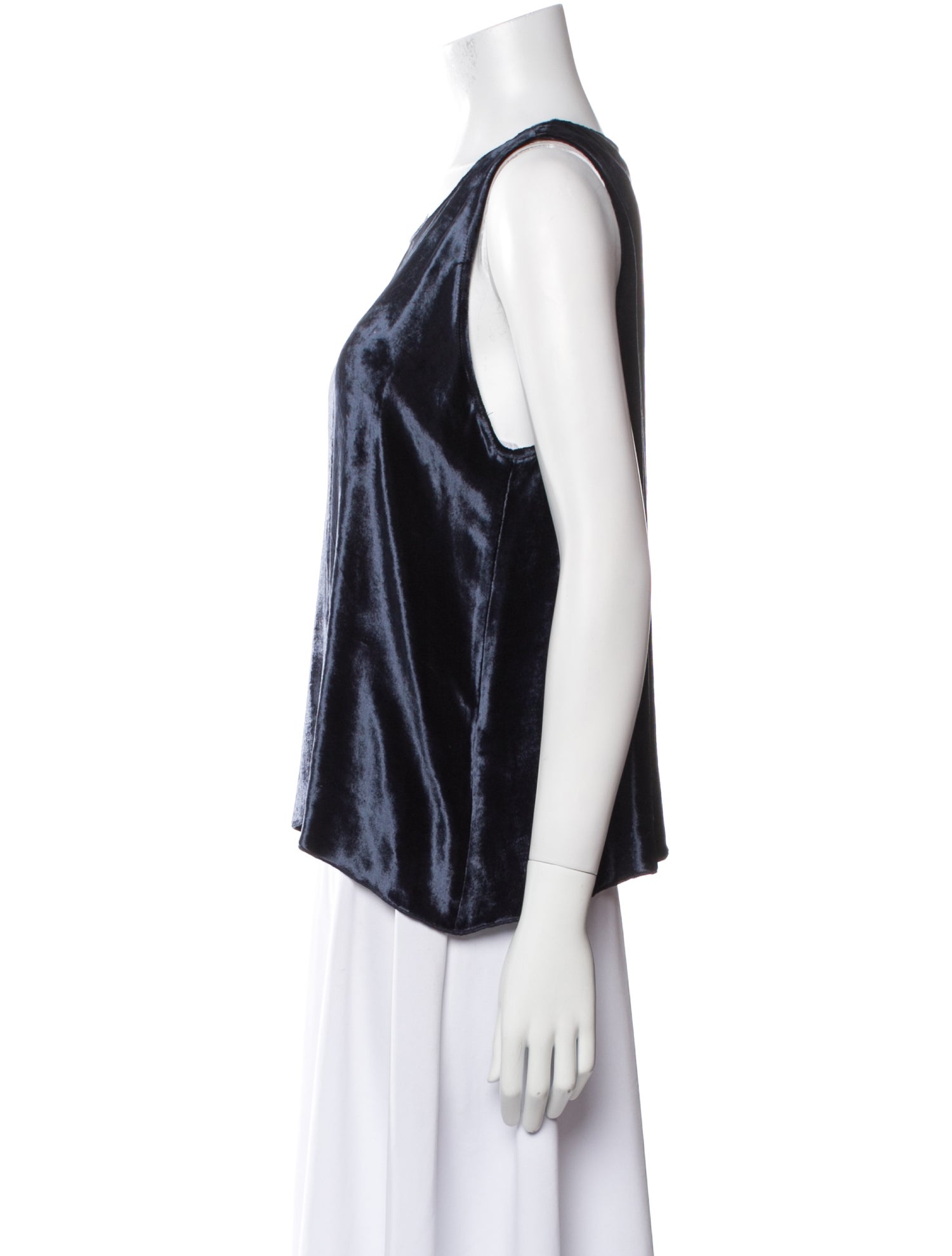 Giada Forte Velvet Scoop Neck Top