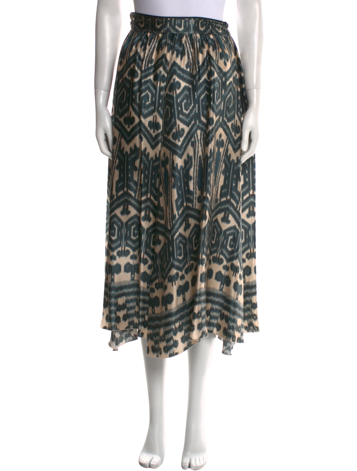 Giada Forte Silk Midi Length Skirt