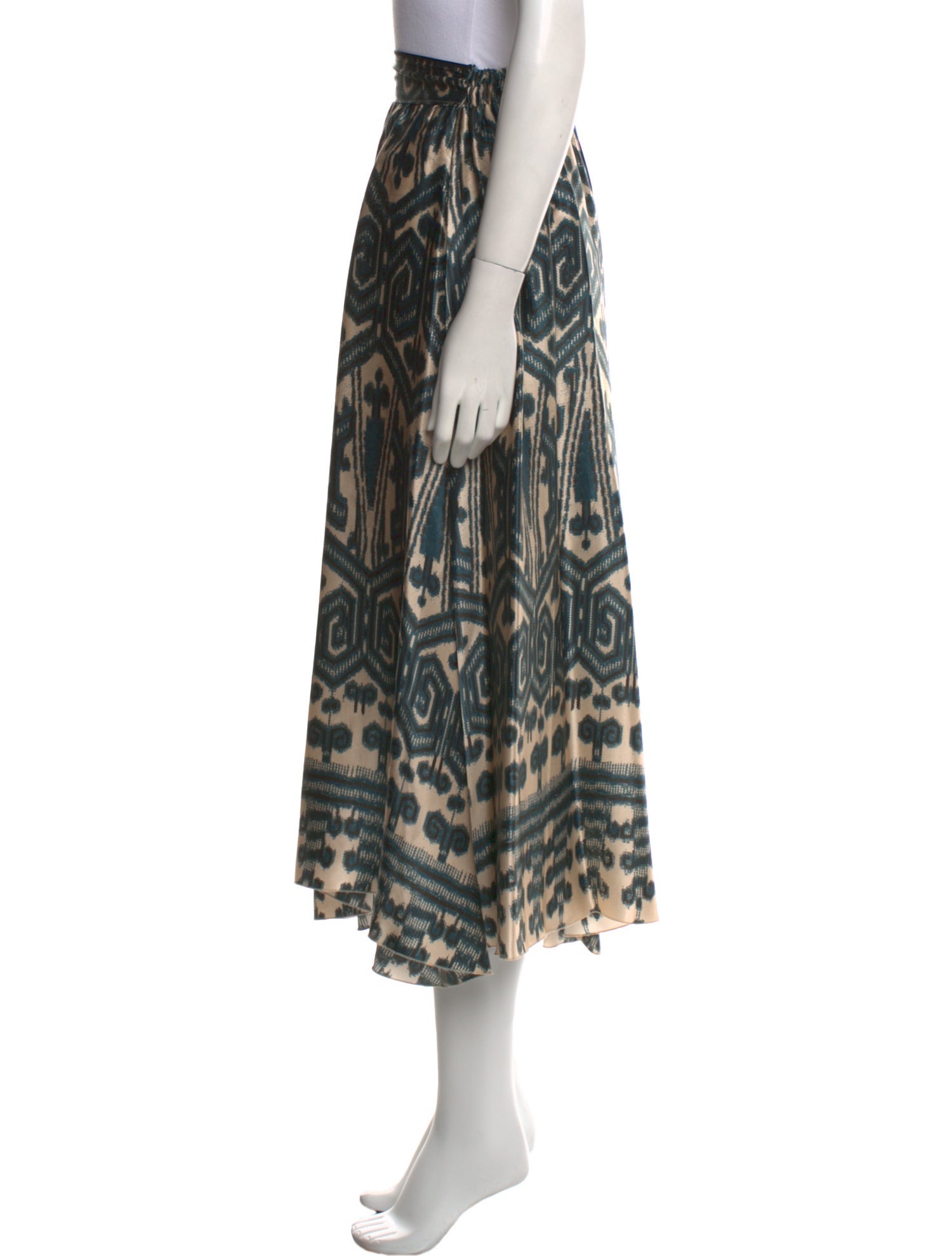 Giada Forte Silk Midi Length Skirt