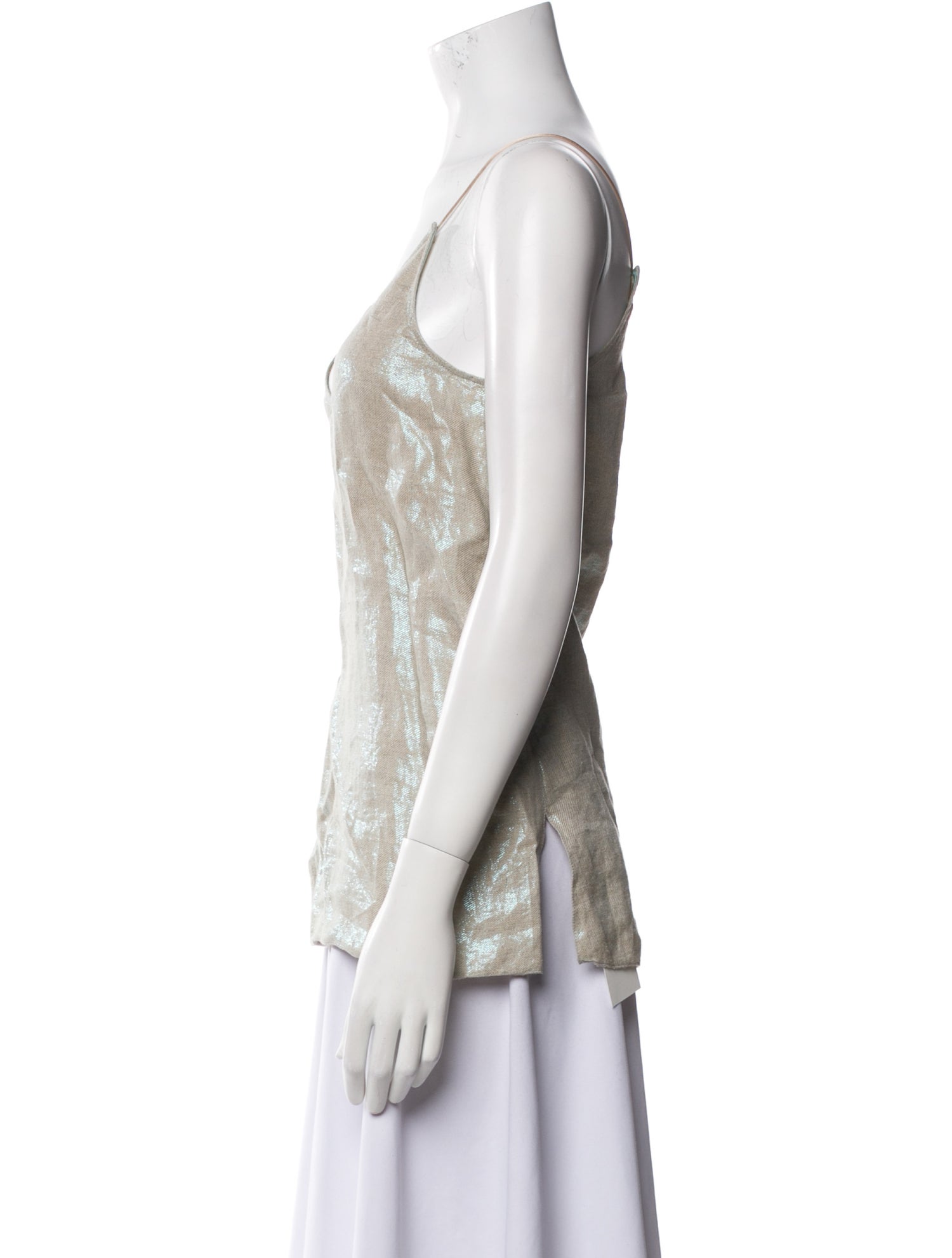 Giada Forte Linen V-Neck Top