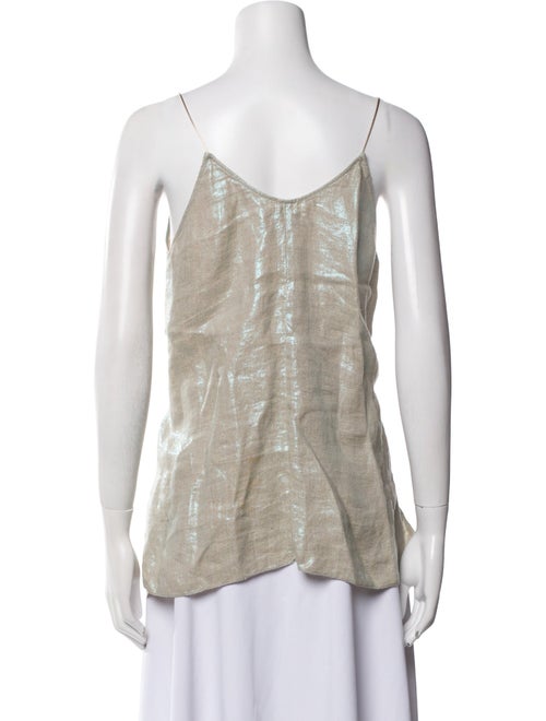 Giada Forte Linen V-Neck Top