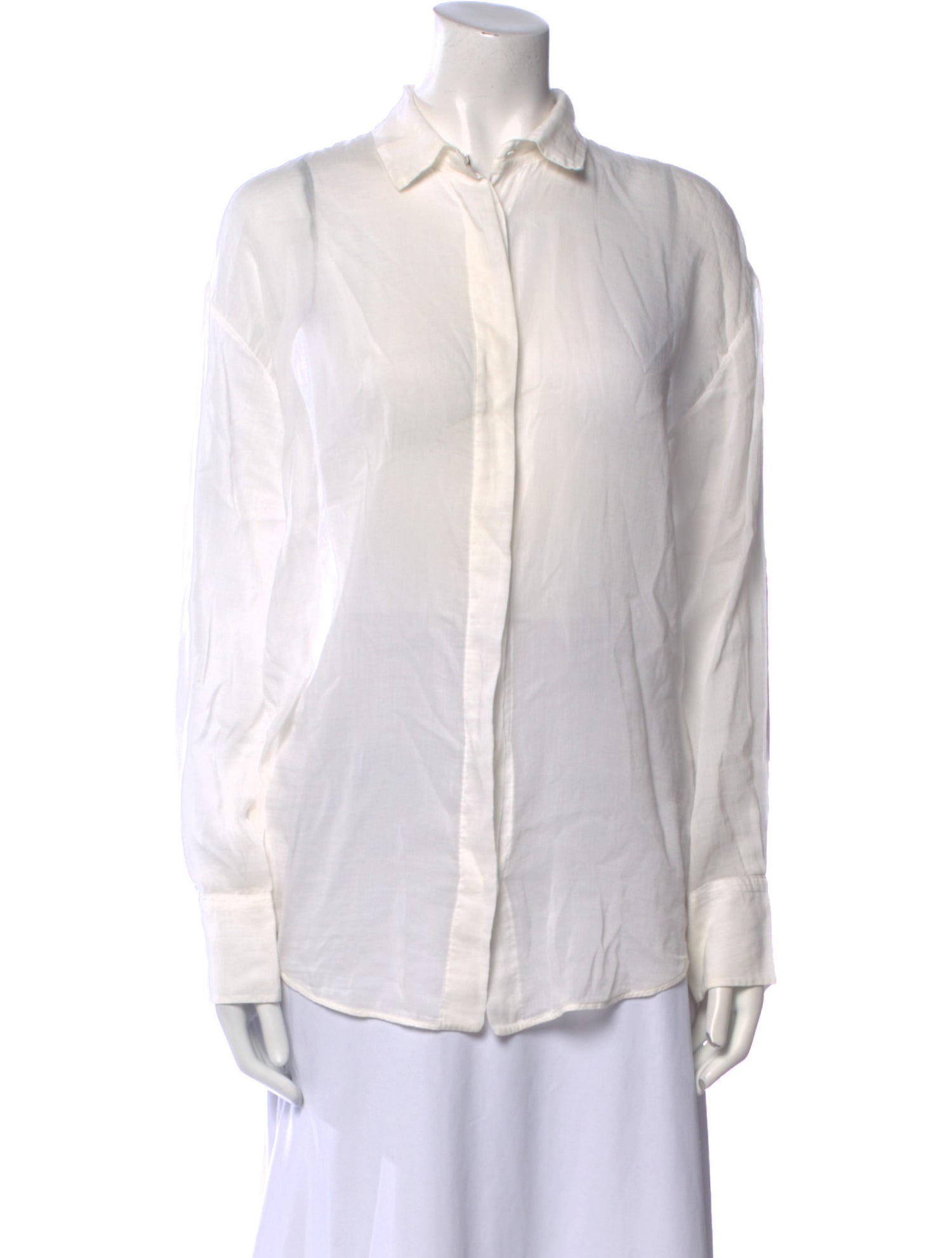 Giada Forte Long Sleeve Button-Up Top