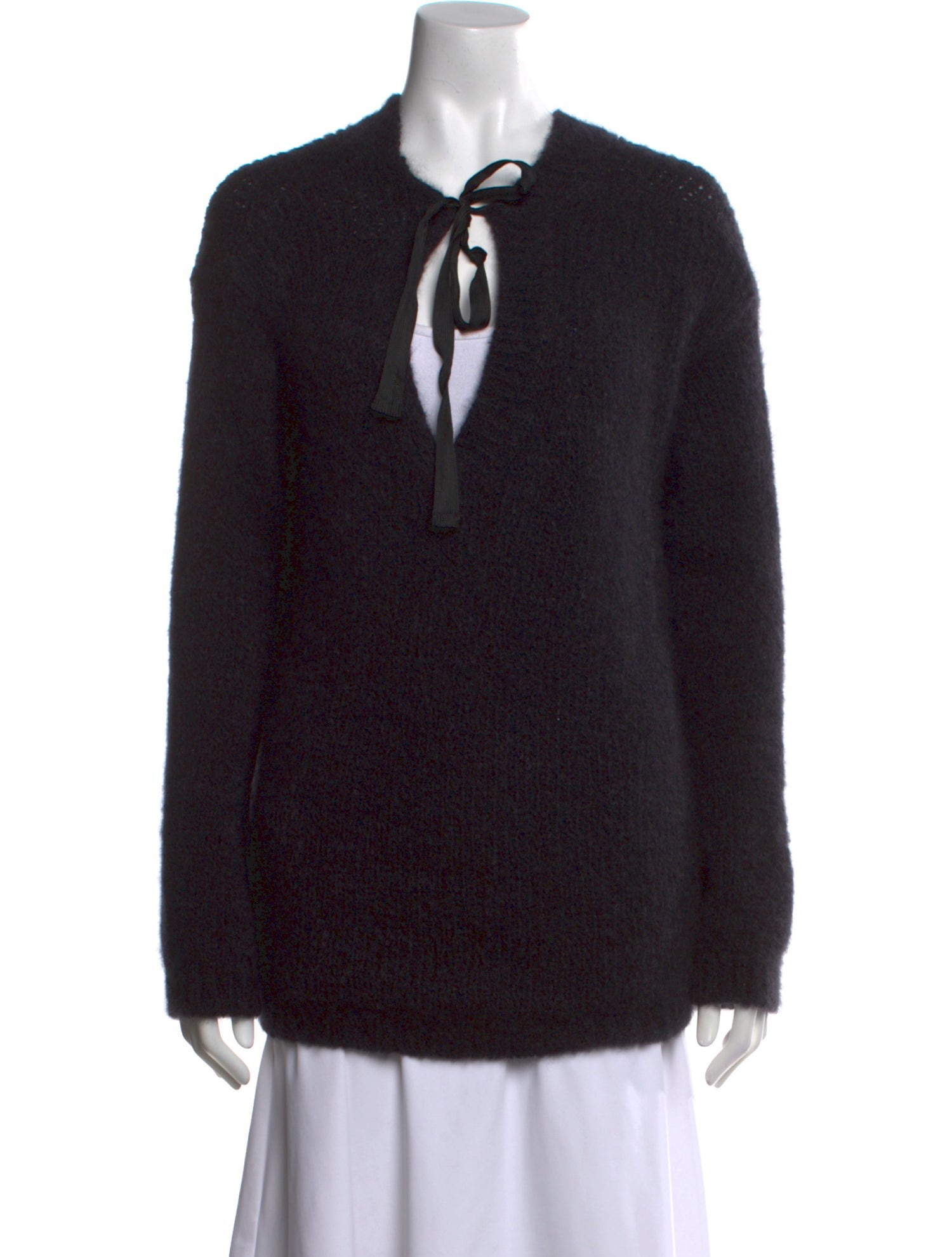 Giada Forte Mohair Tie Neck Sweater