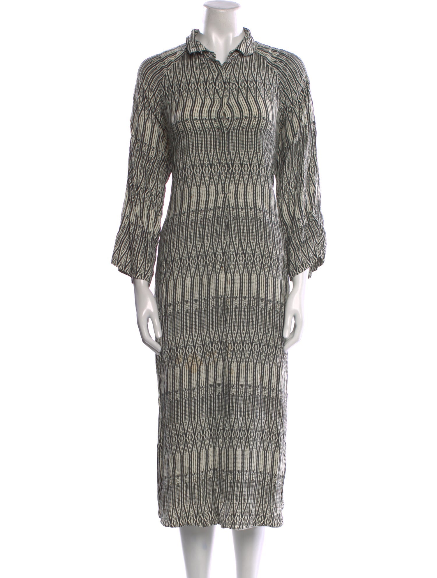 Giada Forte Striped Midi Length Dress