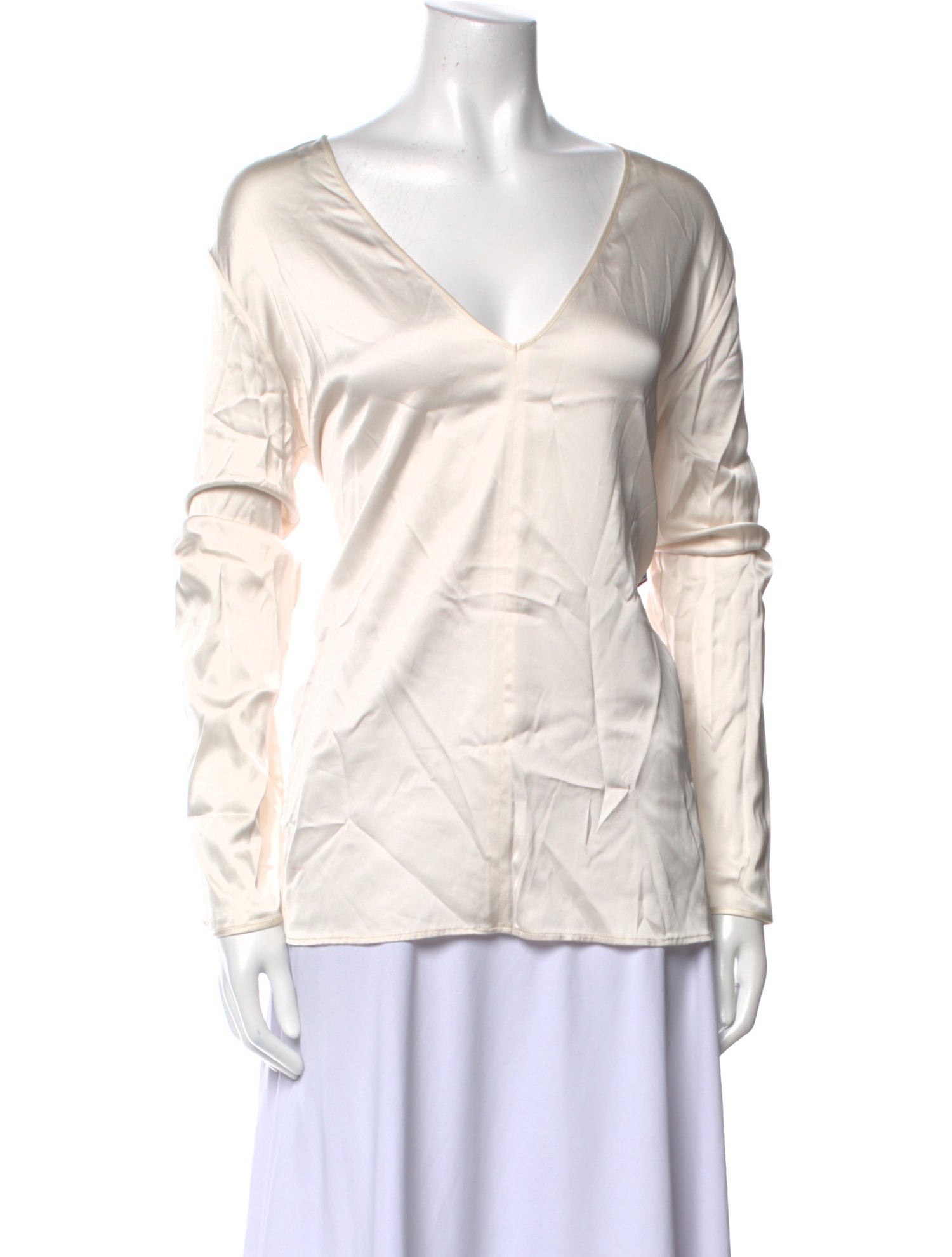 Giada Forte V-Neck Long Sleeve Blouse