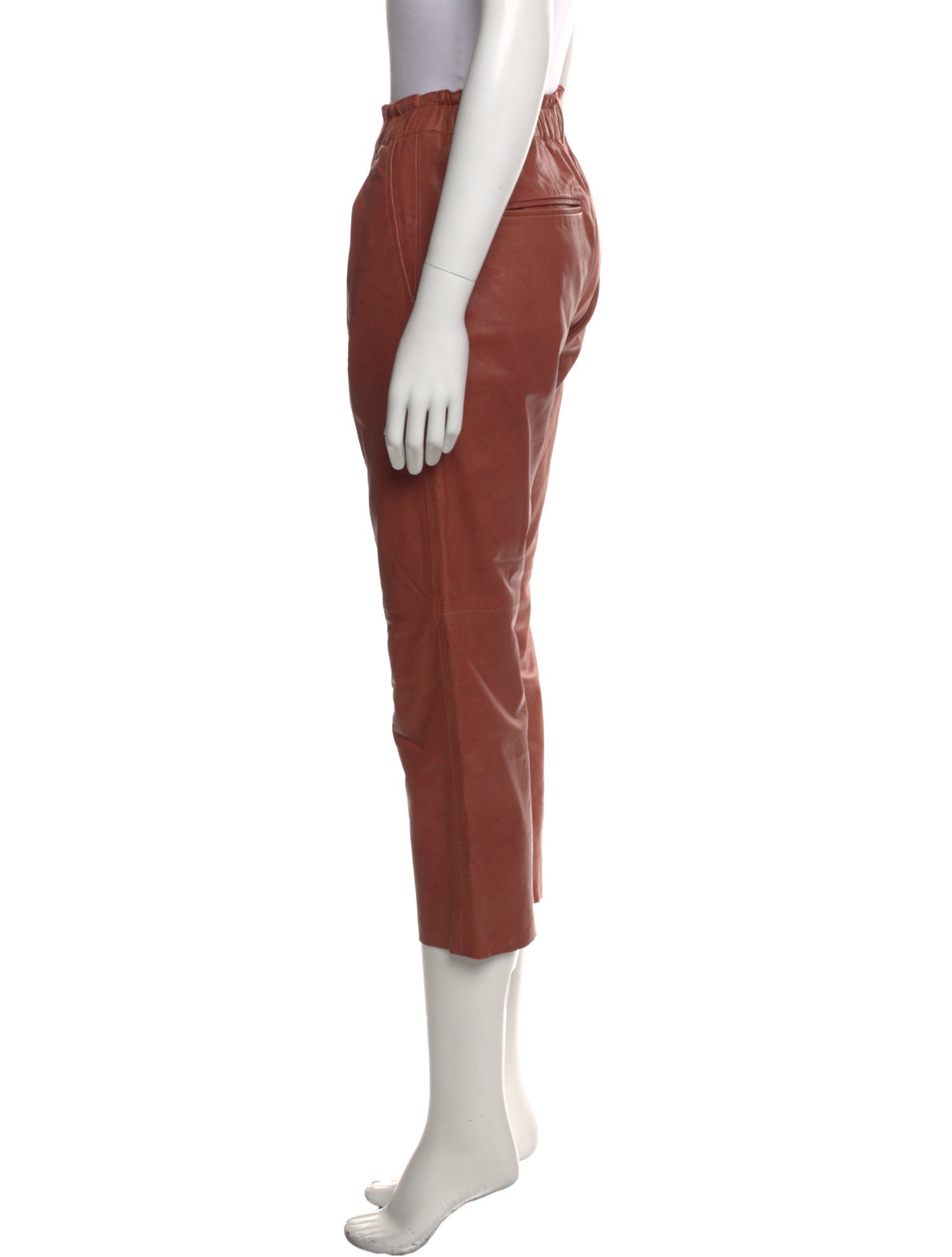 Giada Forte Leather Straight Leg Pants
