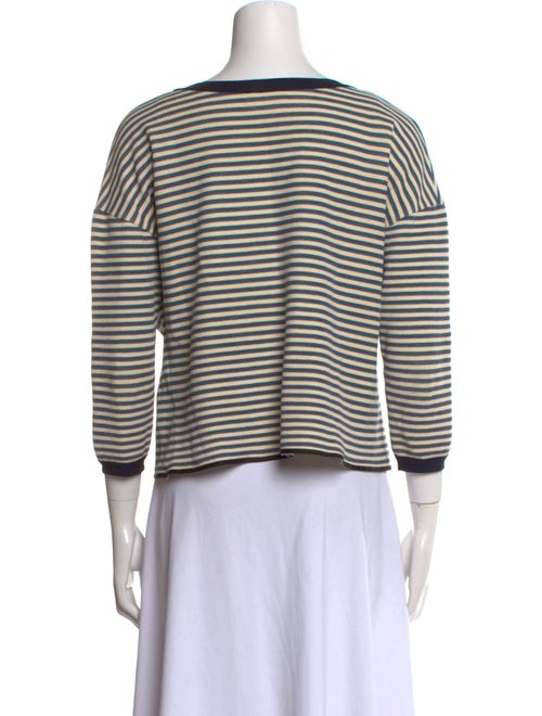 Giada Forte Striped Bateau Neckline Top