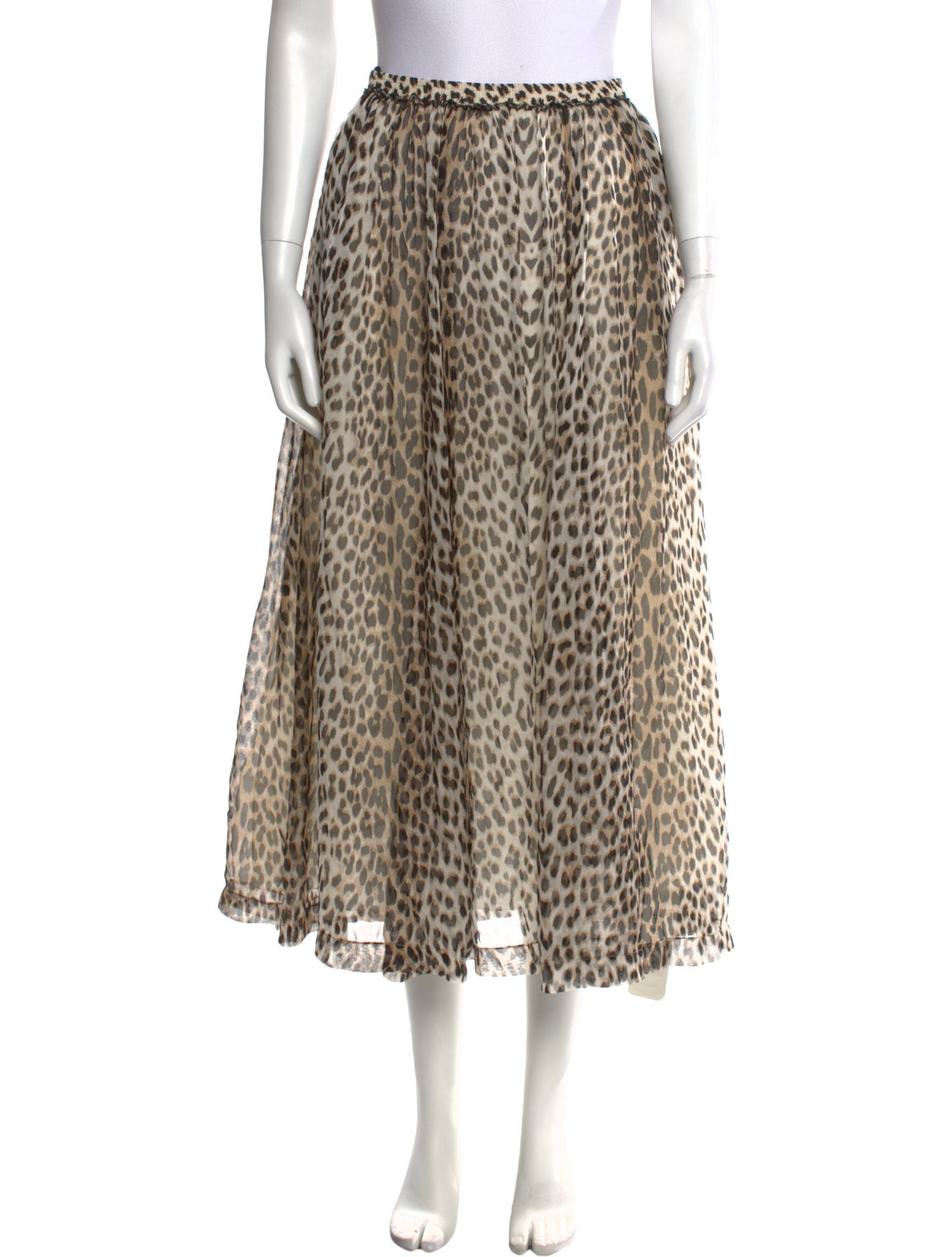 Giada Forte Silk Midi Length Skirt