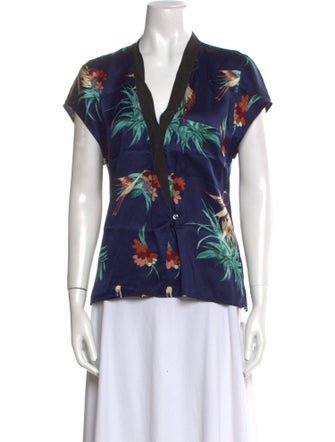 Giada Forte Silk Floral Print Blouse