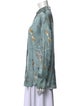Giada Forte Silk Floral Print Button-Up Top