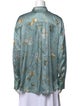 Giada Forte Silk Floral Print Button-Up Top