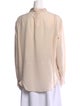 Giada Forte Silk Long Sleeve Button-Up Top