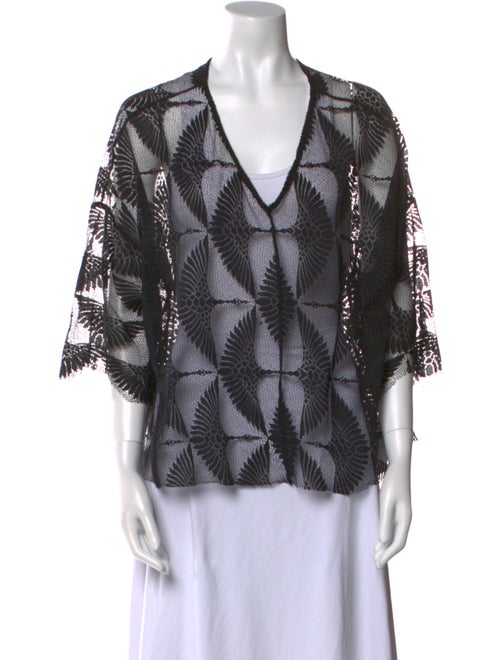 Giada Forte Printed V-Neck Blouse