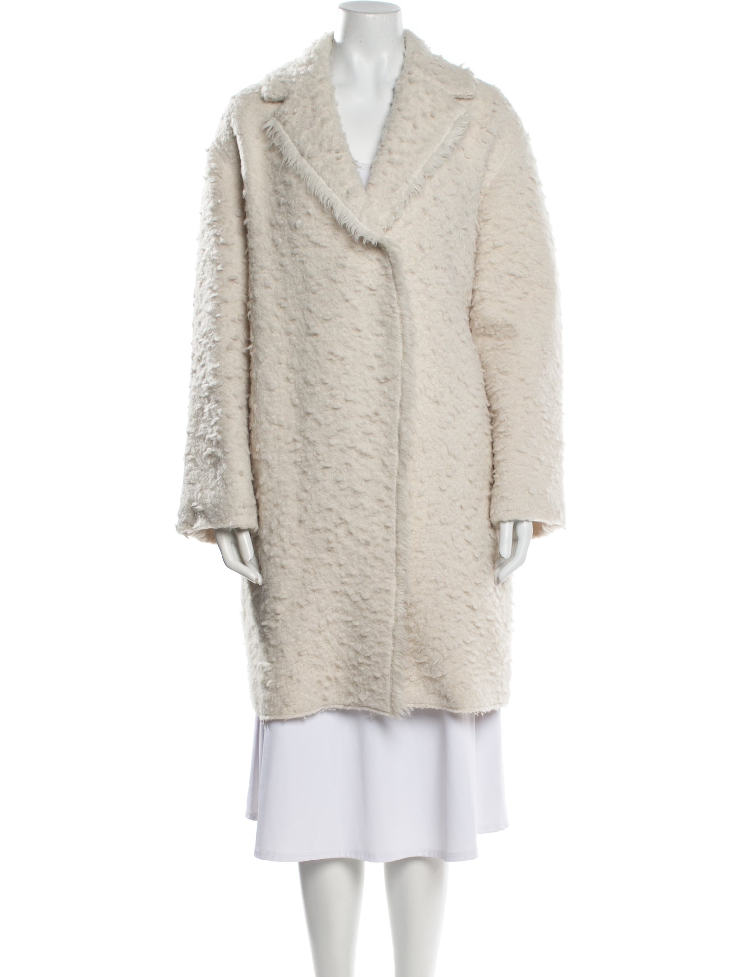 Giada Forte Virgin Wool Faux Fur Coat