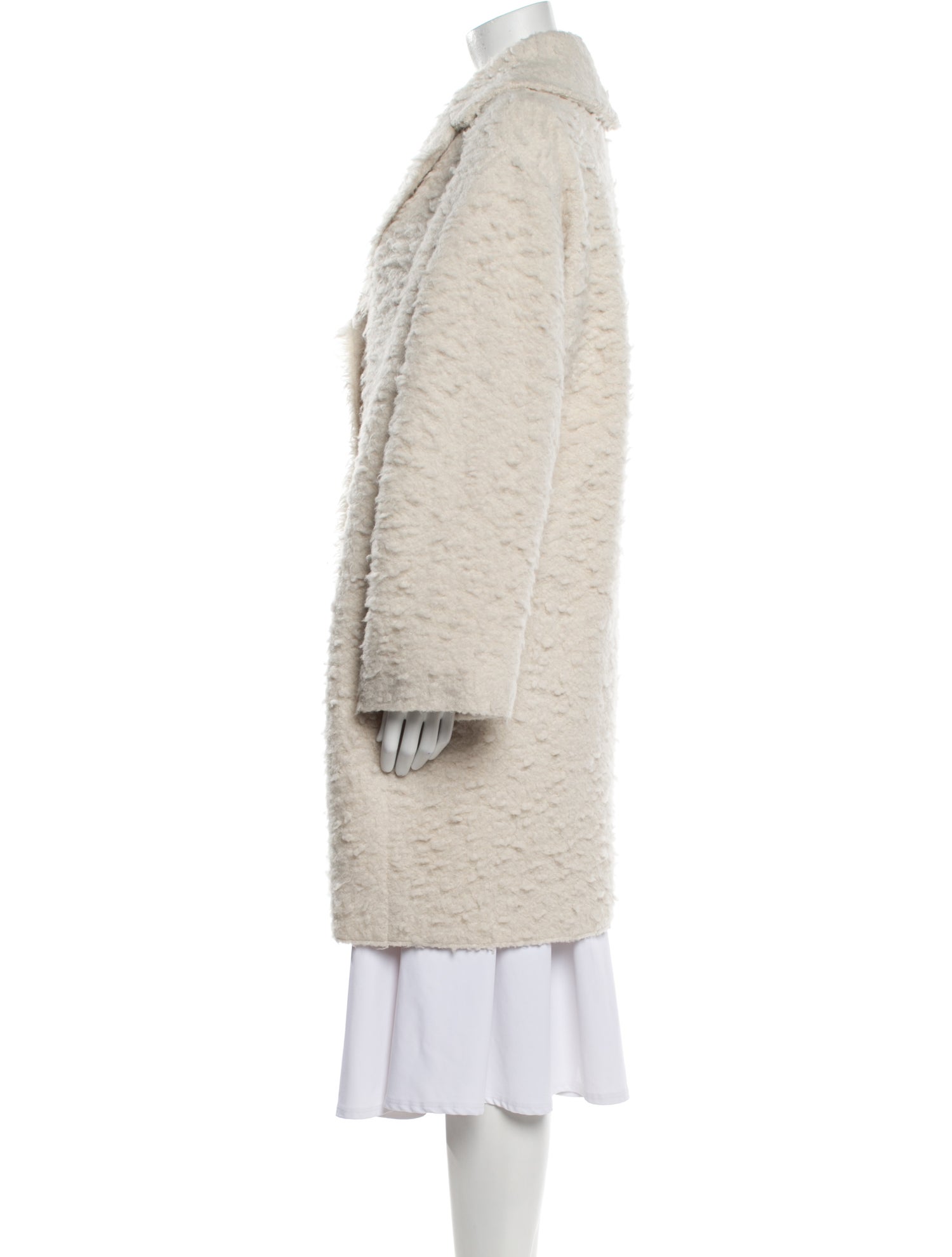 Giada Forte Virgin Wool Faux Fur Coat