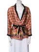 Giada Forte Silk Plaid Print Jacket