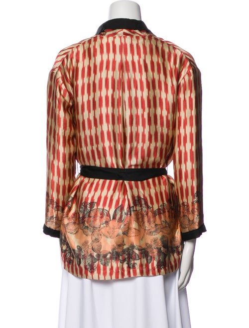 Giada Forte Silk Plaid Print Jacket