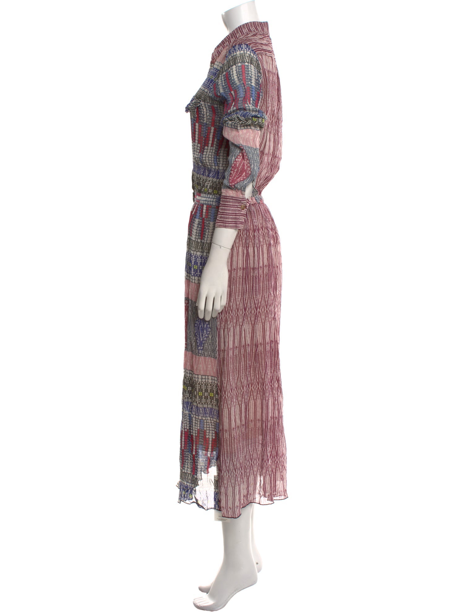 Giada Forte Plaid Print Long Dress