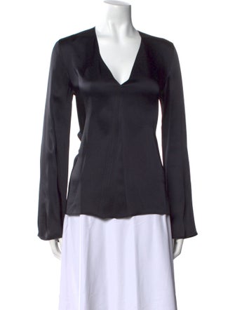 Giada Forte V-Neck Long Sleeve Blouse