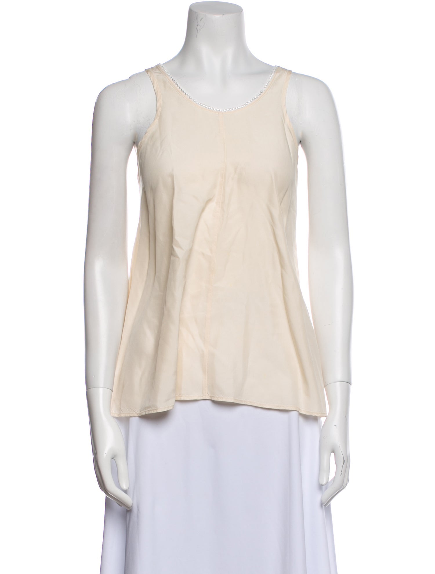 Giada Forte Silk Scoop Neck Top