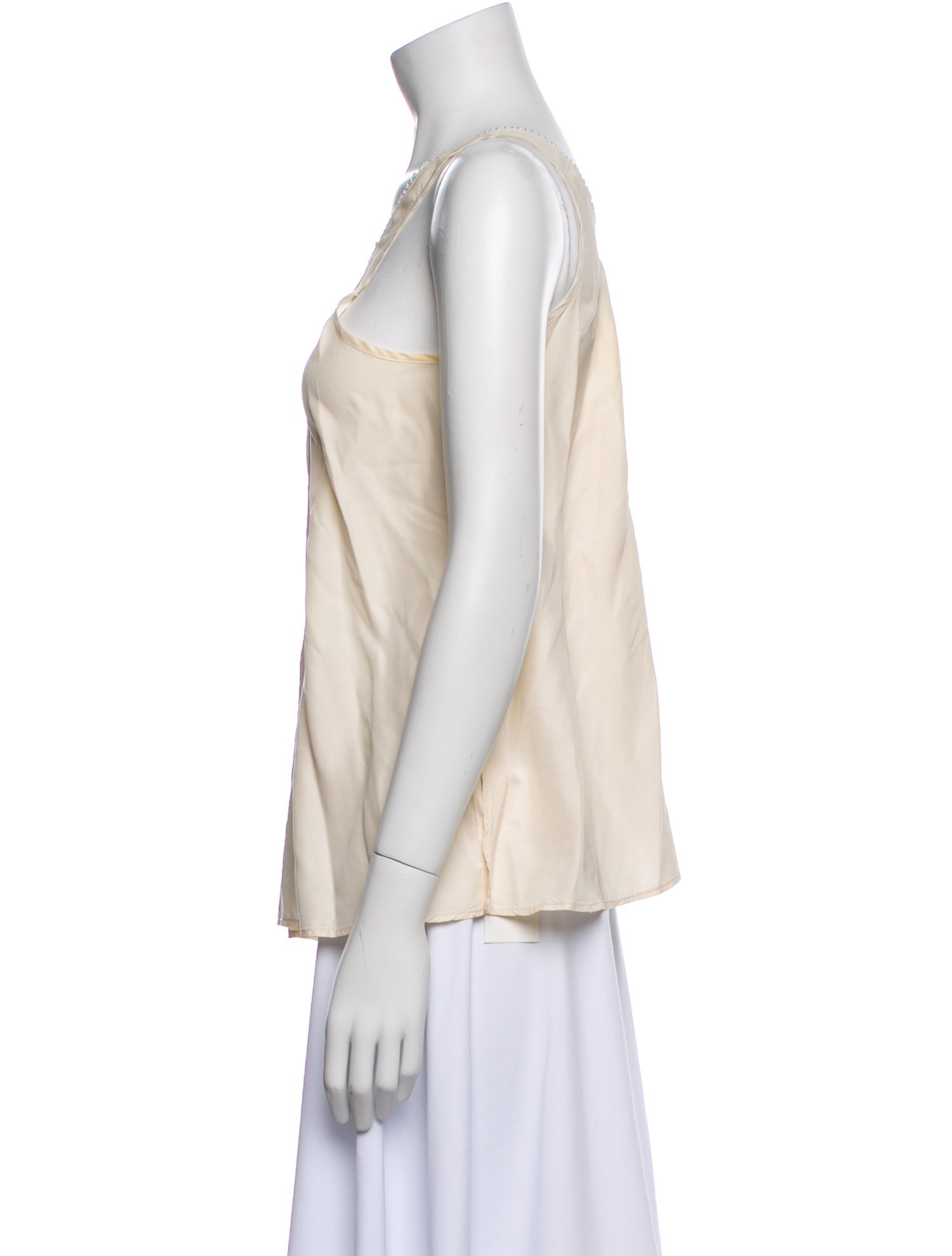 Giada Forte Silk Scoop Neck Top