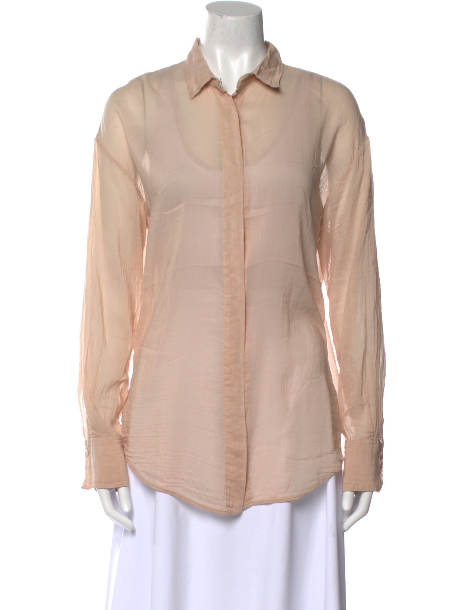 Giada Forte Long Sleeve Button-Up Top