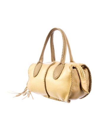 Fatto a Mano by Carlos Falchi Pebbled Leather Baguette