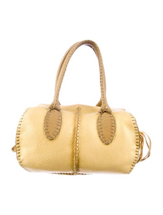 Fatto a Mano by Carlos Falchi Pebbled Leather Baguette