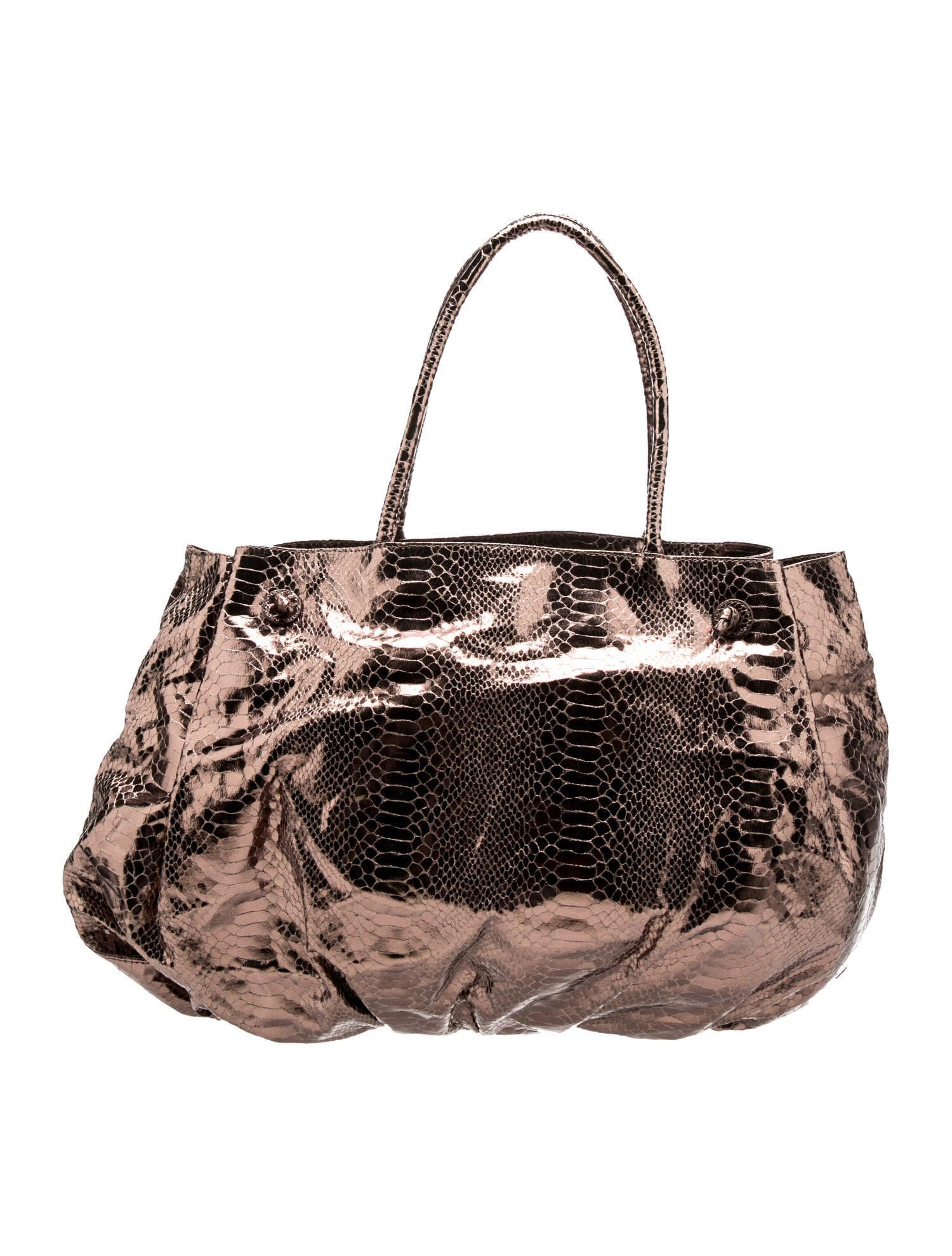 Fatto a Mano by Carlos Falchi Embossed Leather Evening Bag w/ Tags