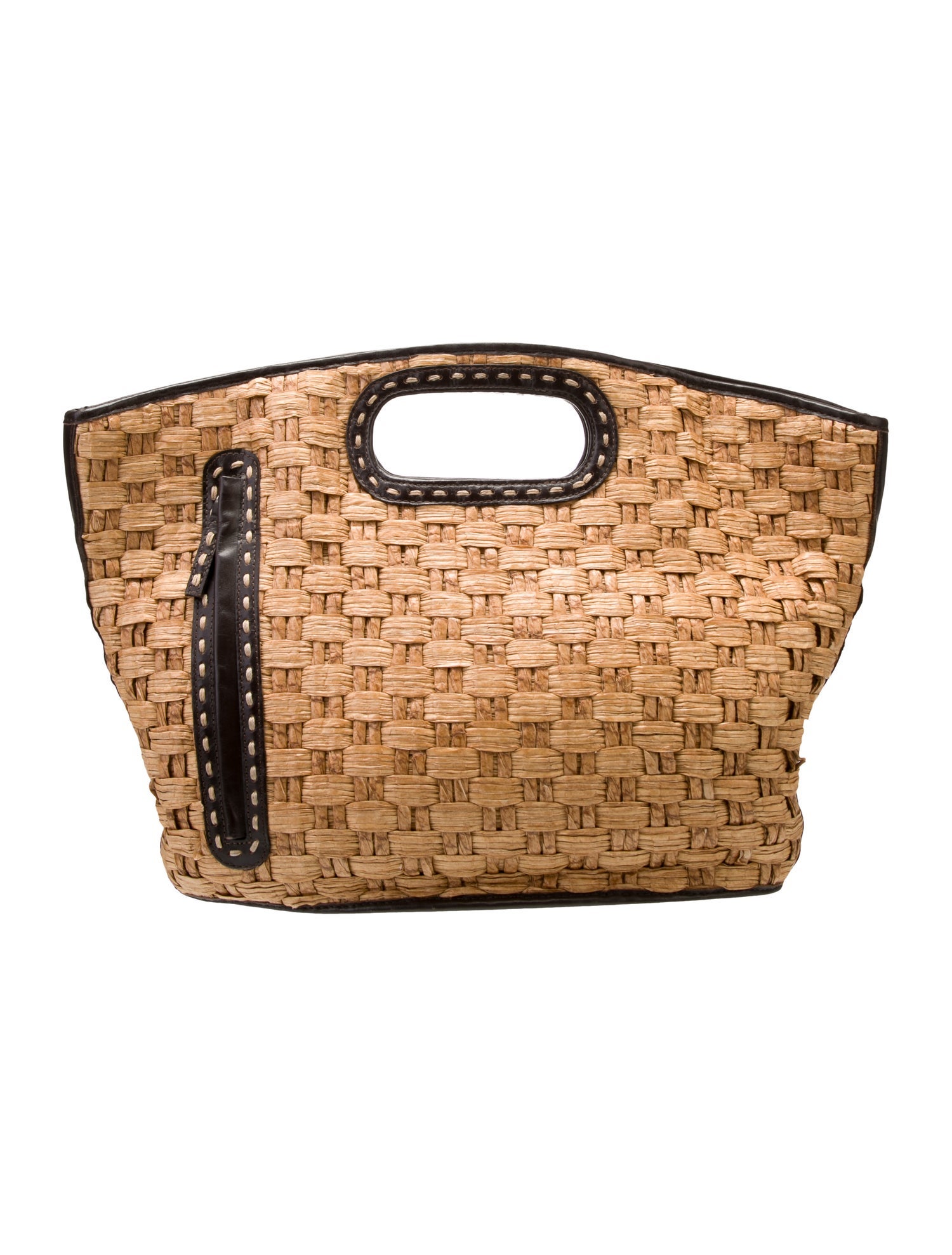 Fatto a Mano by Carlos Falchi Rattan Top Handle Bag