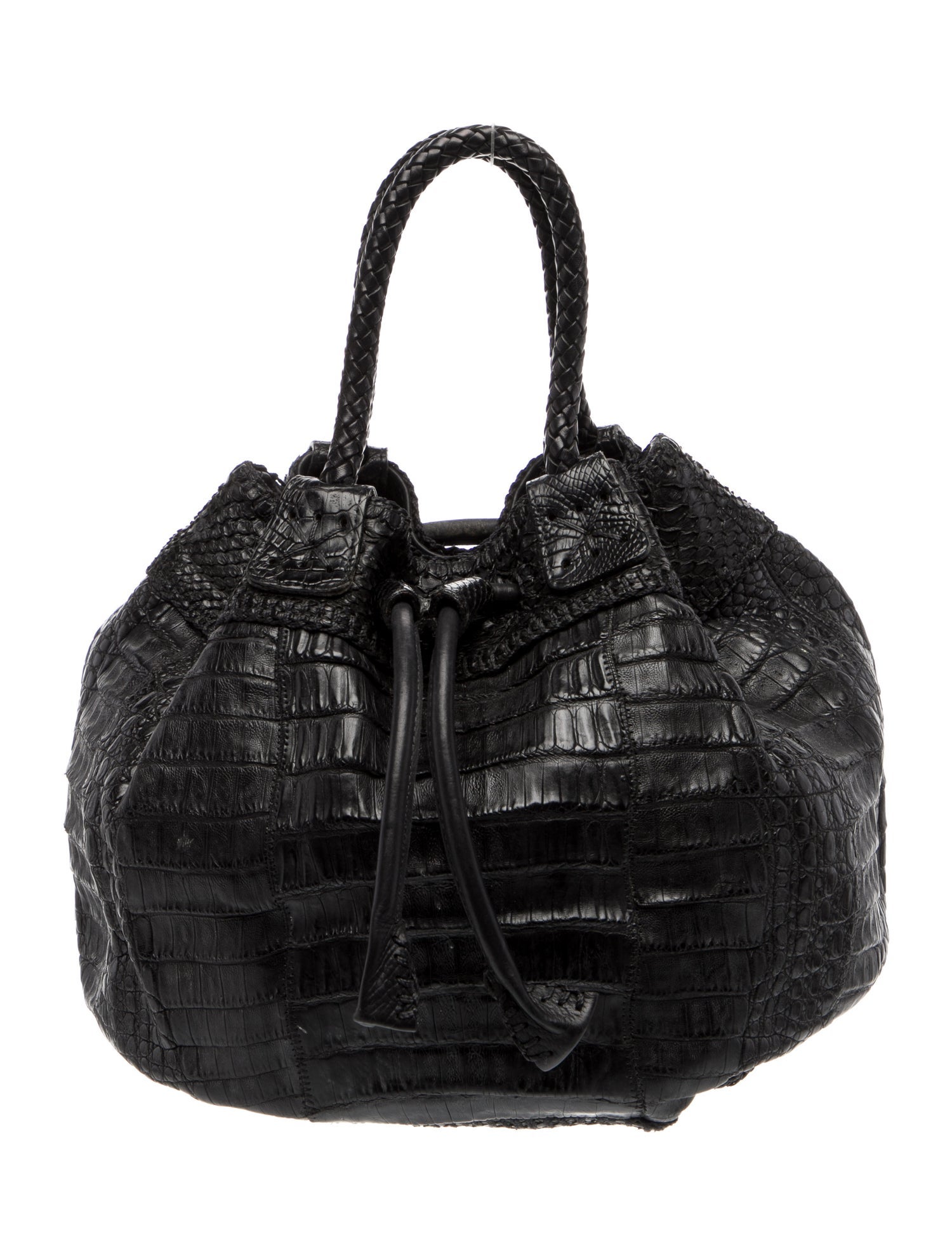 Fatto a Mano by Carlos Falchi Crocodile Top Handle Bag