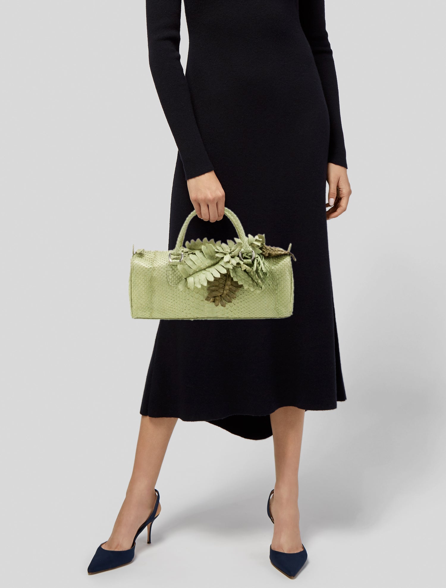 Fatto a Mano by Carlos Falchi Snakeskin Top Handle Bag