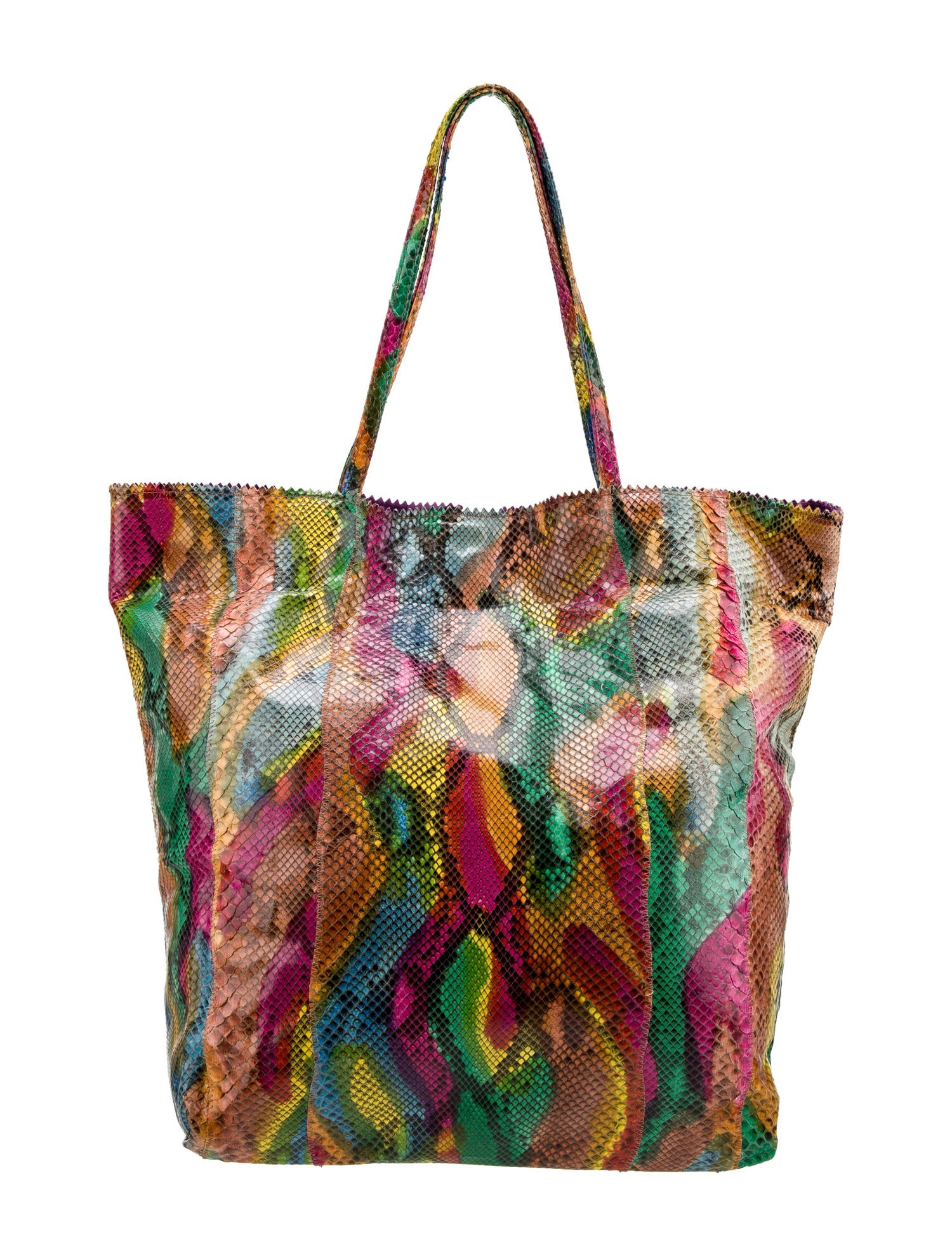 Fatto a Mano by Carlos Falchi Embossed Leather Tote