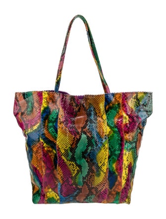 Fatto a Mano by Carlos Falchi Embossed Leather Tote