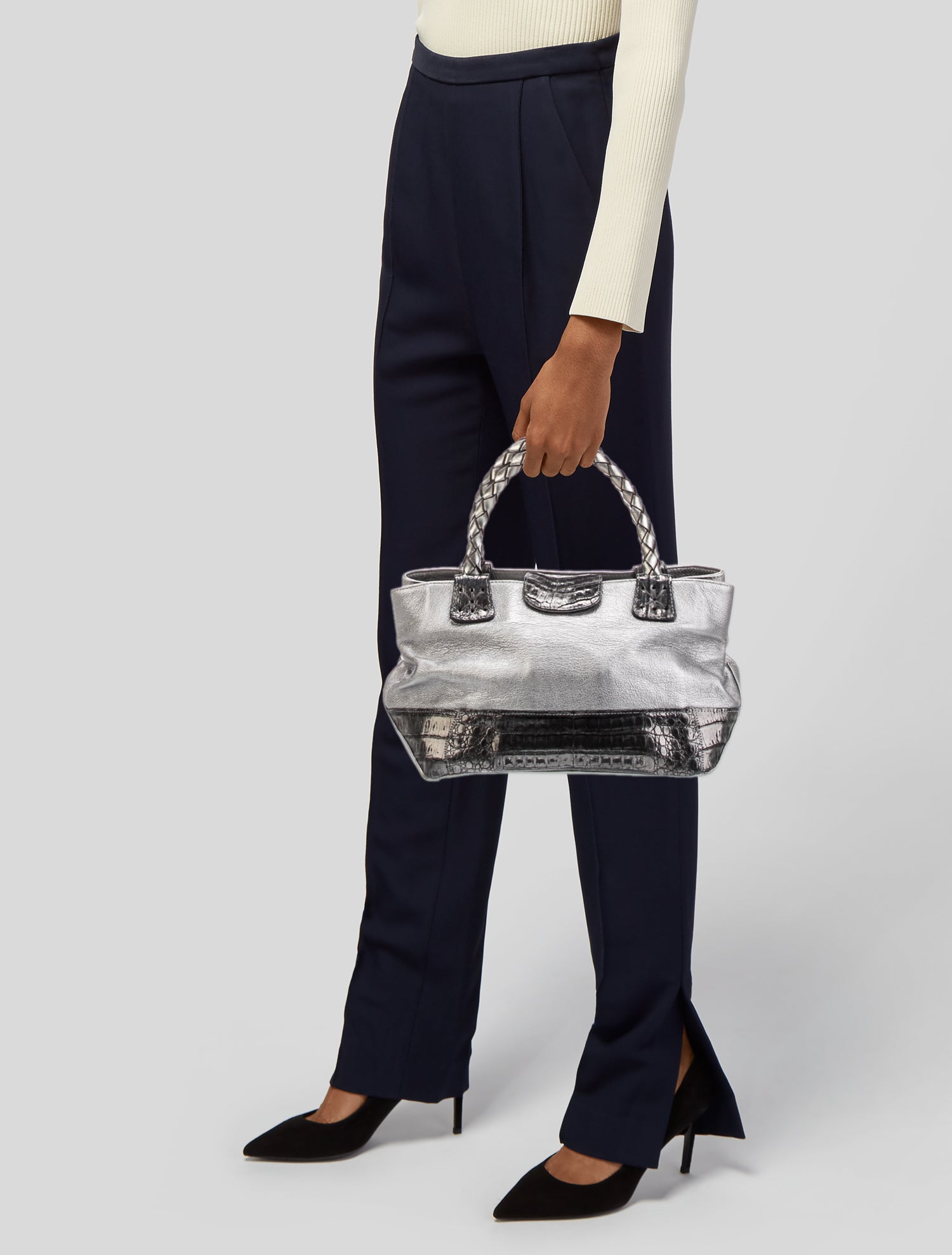 Fatto a Mano by Carlos Falchi Leather Top Handle Bag