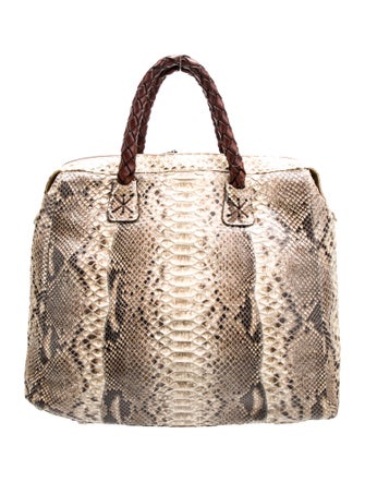 Fatto a Mano by Carlos Falchi Python Top Handle Bag