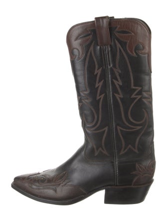 FALCONHEAD Leather Printed Western Boots